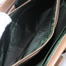 Christian Dior Trotter Canvas Hand Bag Brown Gold Auth 153990-20