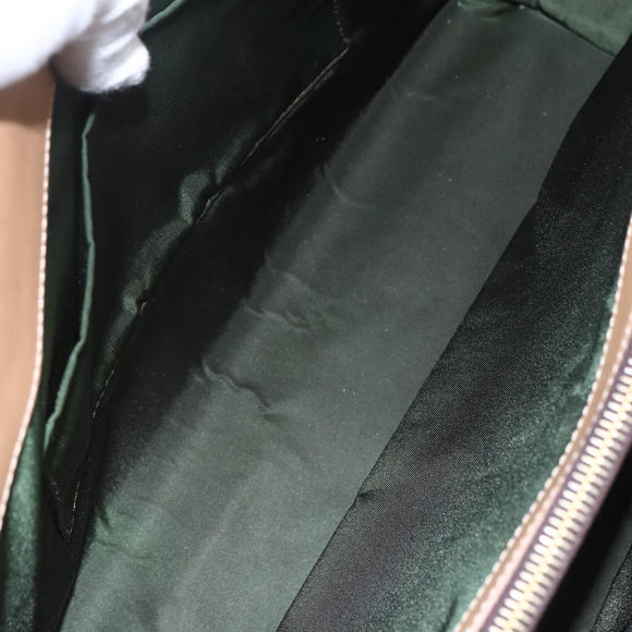 Christian Dior Trotter Canvas Hand Bag Brown Gold Auth 153990