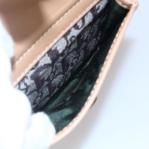 Christian Dior Trotter Canvas Hand Bag Brown Gold Auth 153990