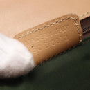 Christian Dior Trotter Canvas Hand Bag Brown Gold Auth 153990-23