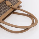Christian Dior Trotter Canvas Hand Bag Brown Gold Auth 153990-7
