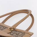 Christian Dior Trotter Canvas Hand Bag Brown Gold Auth 153990-8