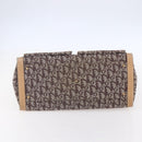 Christian Dior Trotter Canvas Hand Bag Brown Gold Auth 153990-5