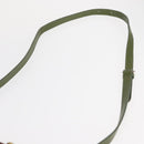 FENDI Silvana Hand Bag Leather 2way Green Gold Auth 153992-15