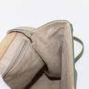 FENDI Silvana Hand Bag Leather 2way Green Gold Auth 153992-22