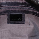 FENDI Zucchino Canvas Mamma Baguette Shoulder Bag Beige Brown Auth 153995-19
