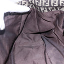 FENDI Zucchino Canvas Mamma Baguette Shoulder Bag Beige Brown Auth 153995-22