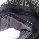 FENDI Zucchino Canvas Mamma Baguette Shoulder Bag Beige Brown Auth 153995-11