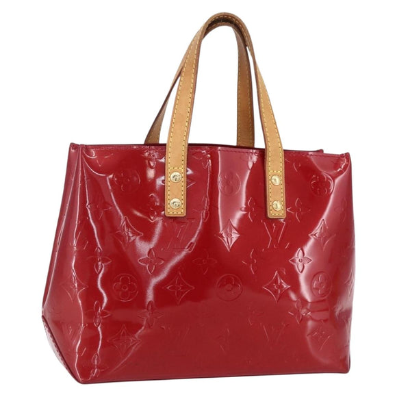 LOUIS VUITTON Monogram Vernis Reade PM Hand Bag Pomme D'amour M91990 Auth 153998