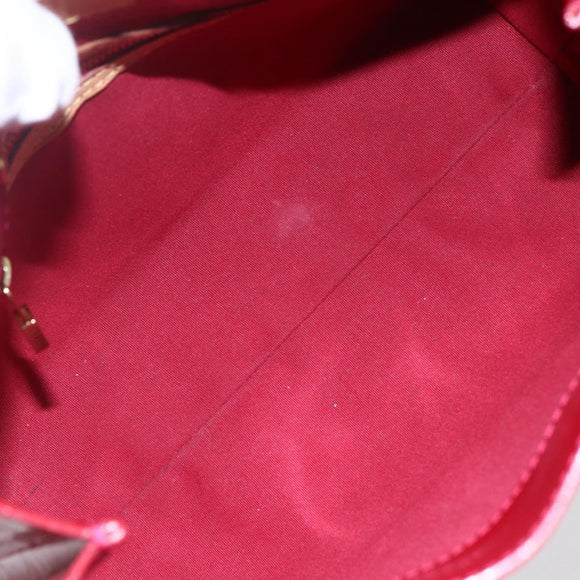 LOUIS VUITTON Monogram Vernis Reade PM Hand Bag Pomme D'amour M91990 Auth 153998