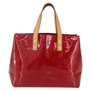 LOUIS VUITTON Monogram Vernis Reade PM Hand Bag Pomme D'amour M91990 Auth 153998-2
