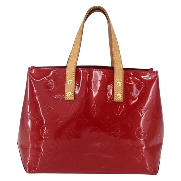 LOUIS VUITTON Monogram Vernis Reade PM Hand Bag Pomme D'amour M91990 Auth 153998