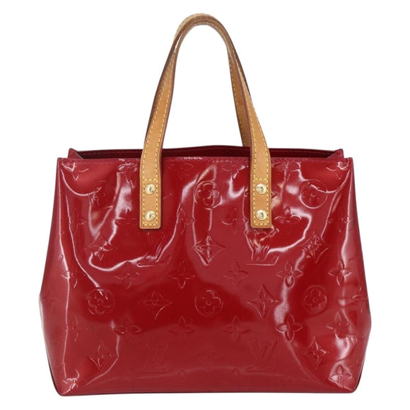 LOUIS VUITTON Monogram Vernis Reade PM Hand Bag Pomme D'amour M91990 Auth 153998