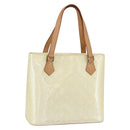 LOUIS VUITTON Monogram Vernis Houston Hand Bag Perle M91342 LV Auth 154000-1