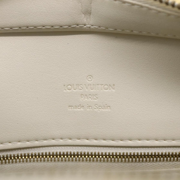 LOUIS VUITTON Monogram Vernis Houston Hand Bag Perle M91342 LV Auth 154000