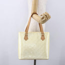 LOUIS VUITTON Monogram Vernis Houston Hand Bag Perle M91342 LV Auth 154000-23