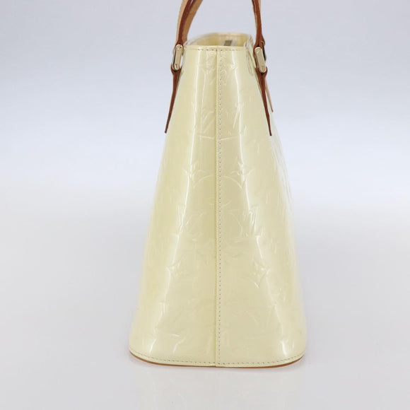 LOUIS VUITTON Monogram Vernis Houston Hand Bag Perle M91342 LV Auth 154000