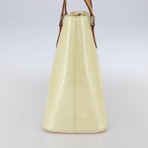 LOUIS VUITTON Monogram Vernis Houston Hand Bag Perle M91342 LV Auth 154000