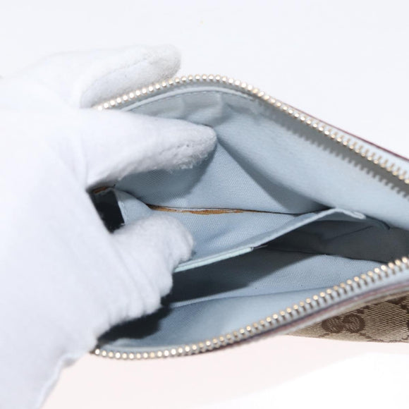 GUCCI GG Canvas Pouch Beige 152507 Auth 154014