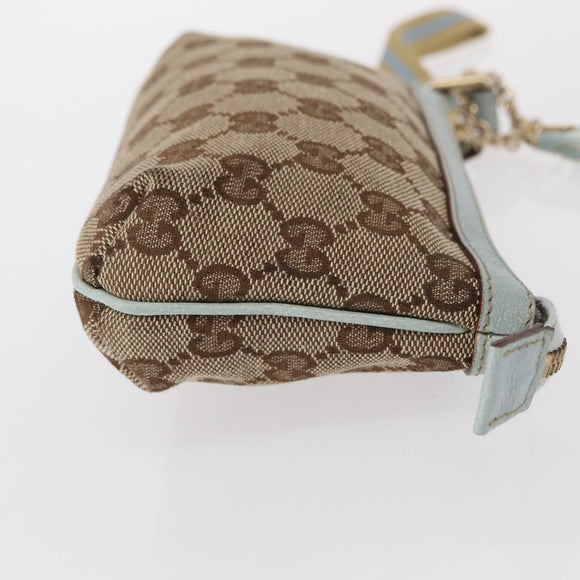 GUCCI GG Canvas Pouch Beige 152507 Auth 154014