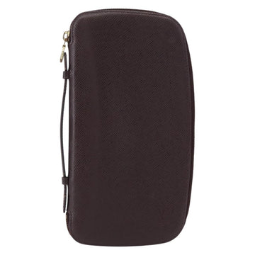 LOUIS VUITTON Taiga Organizer Atoll Travel Case Acajou M30656 LV Auth 154018