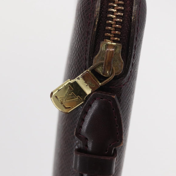 LOUIS VUITTON Taiga Organizer Atoll Travel Case Acajou M30656 LV Auth 154018