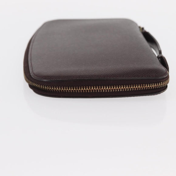 LOUIS VUITTON Taiga Organizer Atoll Travel Case Acajou M30656 LV Auth 154018