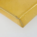 LOUIS VUITTON Monogram Vernis Walker Wallet Lime Yellow M91074 LV Auth 154019-13