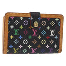 LOUIS VUITTON Multicolor Portefeuille Viennois Wallet Black M92988 Auth 154020-1