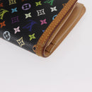 LOUIS VUITTON Multicolor Portefeuille Viennois Wallet Black M92988 Auth 154020-16