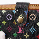 LOUIS VUITTON Multicolor Portefeuille Viennois Wallet Black M92988 Auth 154020-17