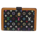LOUIS VUITTON Multicolor Portefeuille Viennois Wallet Black M92988 Auth 154020-13
