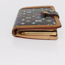 LOUIS VUITTON Multicolor Portefeuille Viennois Wallet Black M92988 Auth 154020-3