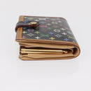 LOUIS VUITTON Multicolor Portefeuille Viennois Wallet Black M92988 Auth 154020-4