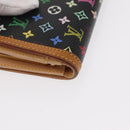LOUIS VUITTON Multicolor Portefeuille Viennois Wallet Black M92988 Auth 154020-7