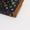 LOUIS VUITTON Multicolor Portefeuille Viennois Wallet Black M92988 Auth 154020-14