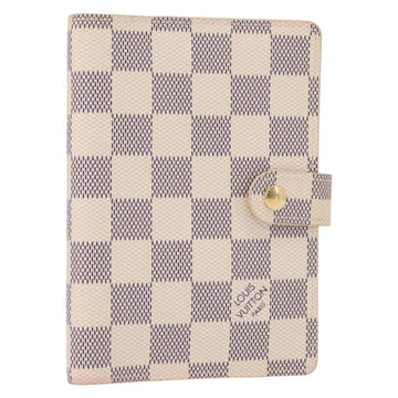 LOUIS VUITTON Damier Azur Agenda PM Day Planner Cover R20706 LV Auth 154021