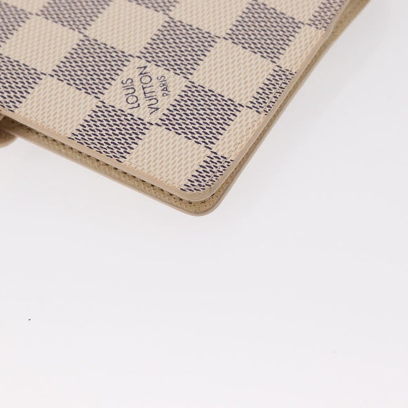 LOUIS VUITTON Damier Azur Agenda PM Day Planner Cover R20706 LV Auth 154021