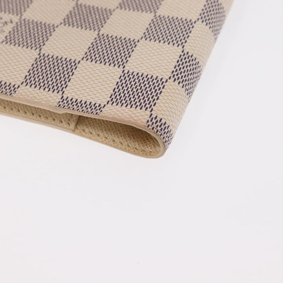 LOUIS VUITTON Damier Azur Agenda PM Day Planner Cover R20706 LV Auth 154021
