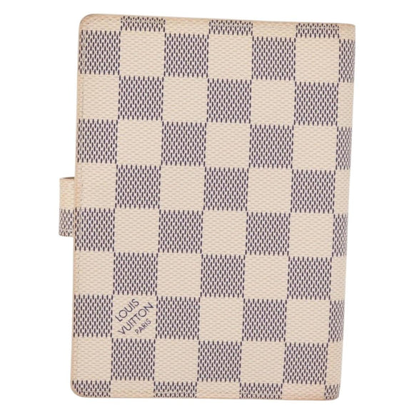 LOUIS VUITTON Damier Azur Agenda PM Day Planner Cover R20706 LV Auth 154021