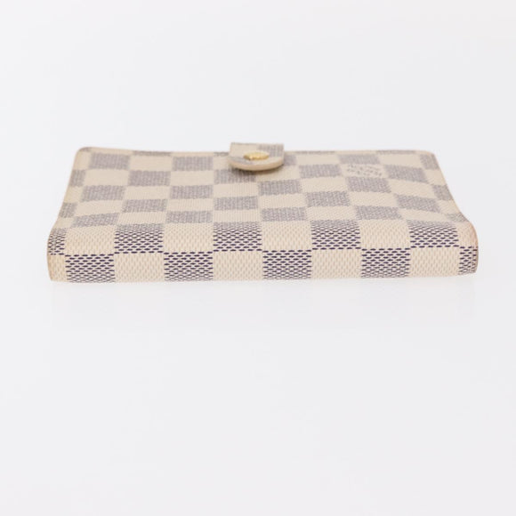 LOUIS VUITTON Damier Azur Agenda PM Day Planner Cover R20706 LV Auth 154021