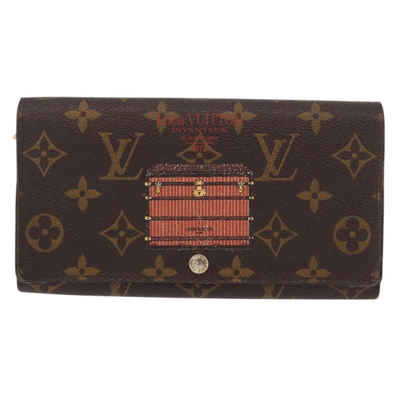 LOUIS VUITTON Monogram Trunk Portefeuille Sarah Long Wallet M60415 Auth 154024