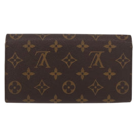 LOUIS VUITTON Monogram Trunk Portefeuille Sarah Long Wallet M60415 Auth 154024 - 0