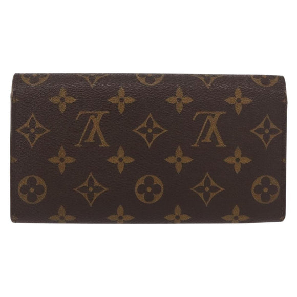 LOUIS VUITTON Monogram Trunk Portefeuille Sarah Long Wallet M60415 Auth 154024