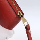 LOUIS VUITTON Monogram Empreinte Zippy Wallet Red M60737 LV Auth 154025-8