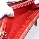 LOUIS VUITTON Monogram Empreinte Zippy Wallet Red M60737 LV Auth 154025-22