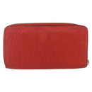 LOUIS VUITTON Monogram Empreinte Zippy Wallet Red M60737 LV Auth 154025-2