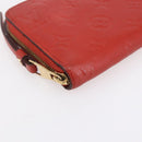 LOUIS VUITTON Monogram Empreinte Zippy Wallet Red M60737 LV Auth 154025-14