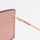 FENDI Sunglasses metal Gold Tone FF0401/S Auth 154026-8