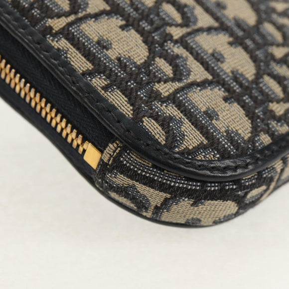 Christian Dior Trotter Canvas Phone Holder Chain Montaigne Bag Navy Auth 154027A